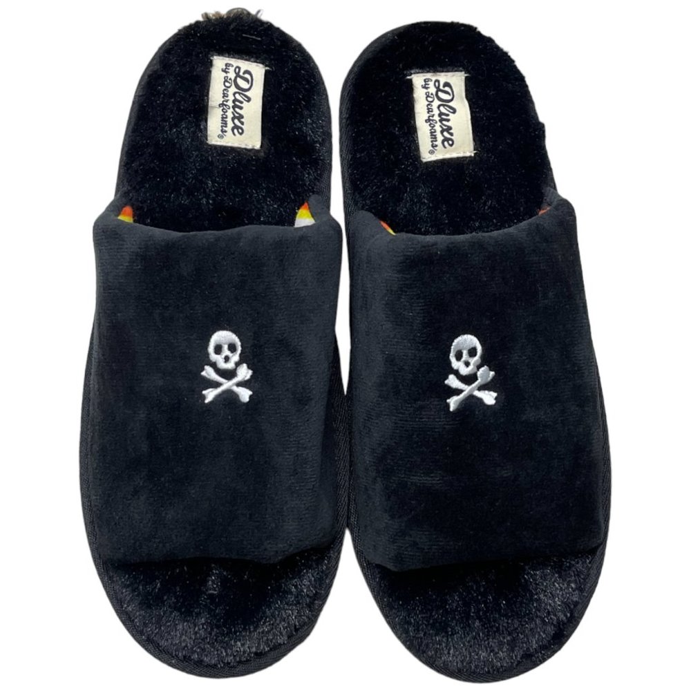 Small (5-6) - DLUXE by DEARFOAMS “SKULL” Slippers NEW